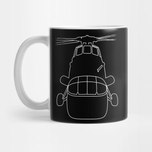 Wessex helicopter outline graphic (white) Mug